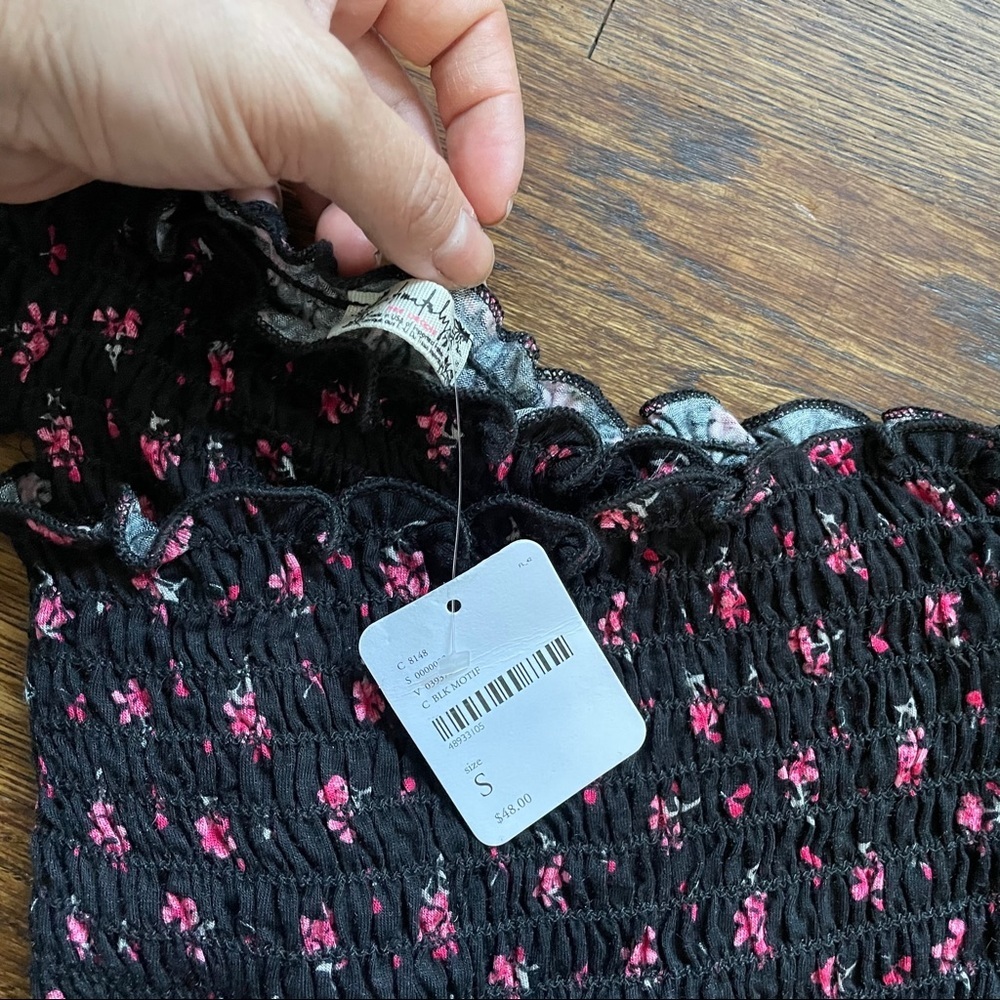 NWT Free People Smock Crop Top - Picture 2 of 6